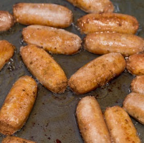 Pasture raised Free range pork cocktail sausages (gluten free, frozen)