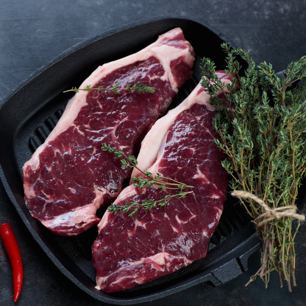 Grass fed beef sirloin steak (chilled, 21 day aged)