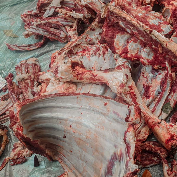 Quick frozen un-aged wild venison bone pack (for making venison gravy)